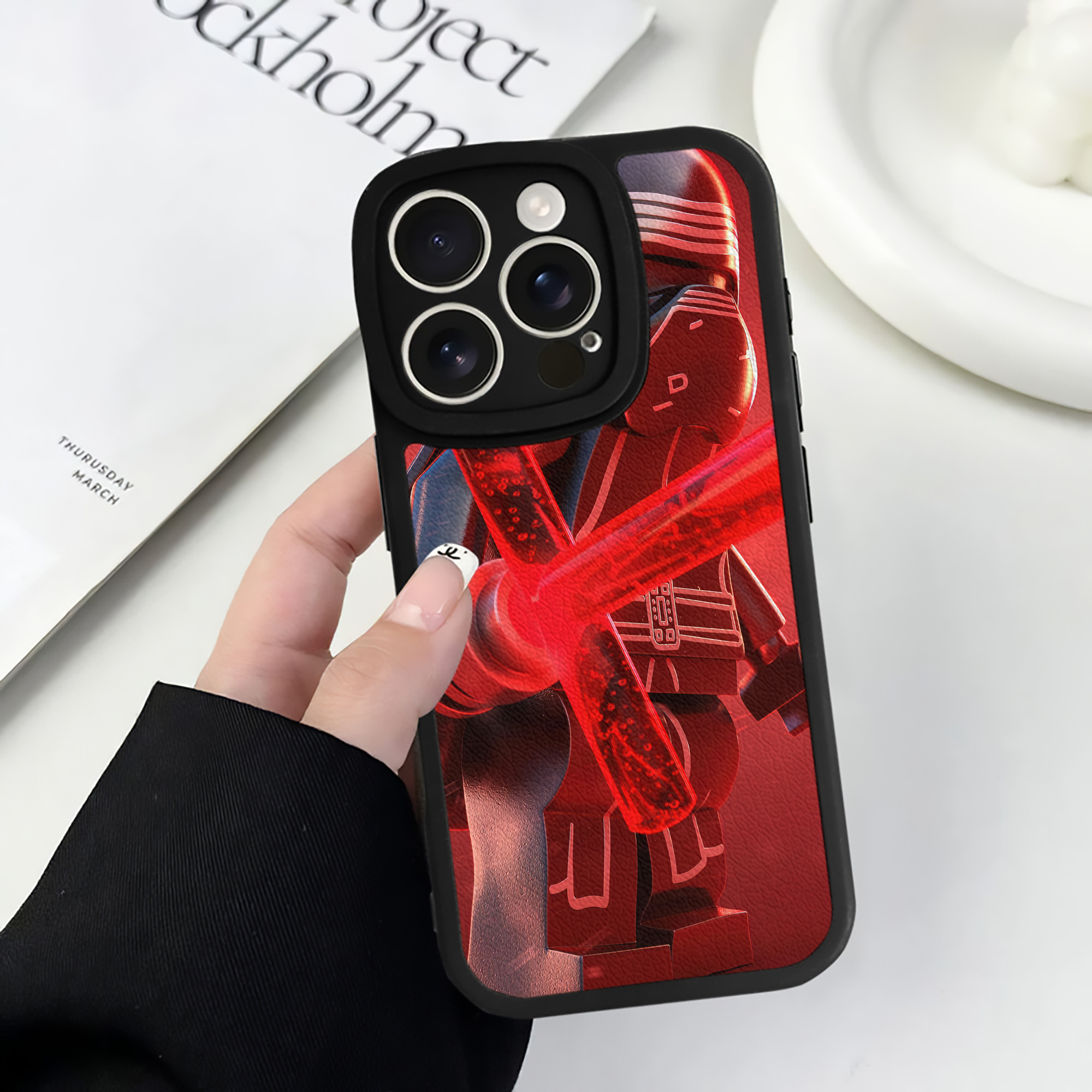 （画像用） スター・ウォーズ Star Wars 【iPhone 16シリーズ対応】シリコンスマホケース（レザー調） 材質：シリコン